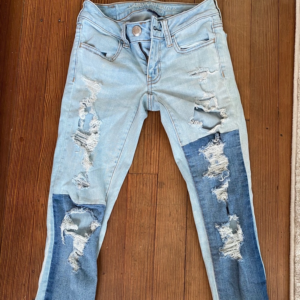 American Eagle ripped jeans